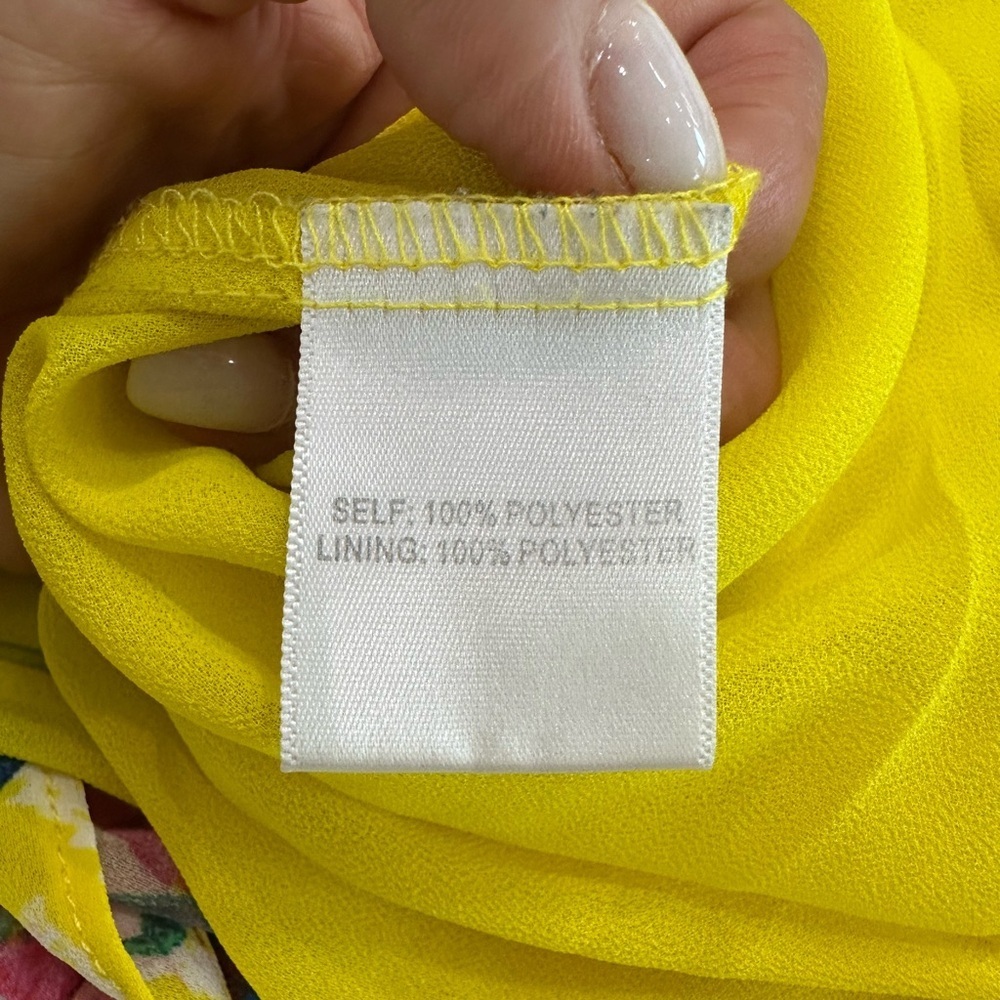 Rose & Olive Yellow Floral Blouse - Picture 5 of 7
